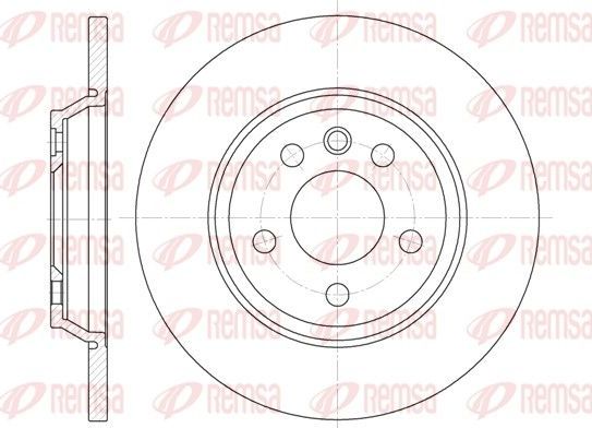 Тормозной диск Remsa задний для Land Rover Freelander II 2006-2014. Артикул 6659.00