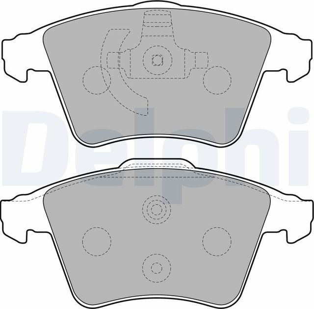 Тормозные колодки Delphi (Low-Metallic) передние для Volkswagen Multivan T5 2003-2015. Артикул LP2225