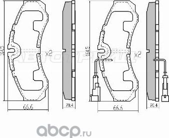 Колодки тормозные зад NISSAN CABSTAR 06-IVECO DAI (SAT). Артикул STD4060MB40A