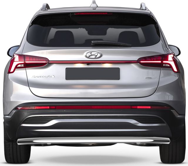 Защита Rival заднего бампера d57 для Hyundai Santa Fe IV рестайлинг 2021-2026. Артикул R.2313.003