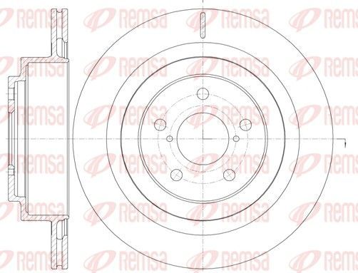 Тормозной диск Remsa задний для Subaru Forester III 2009-2013. Артикул 61001.10