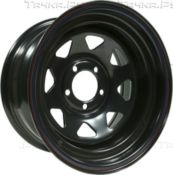 Колёсный диск OFF-ROAD Wheels стальной черный 5x114,3 8xR15 d84 ET-19 для Renault Duster I 2010-2020. Артикул 1580-54384BL-19