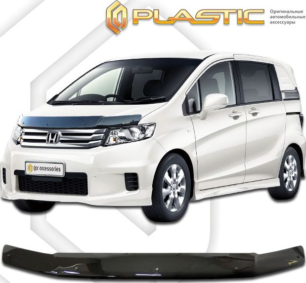 Дефлектор СА Пластик для капота (Classic черный) Honda Freed Spike 2010-2026. Артикул 2010010110420