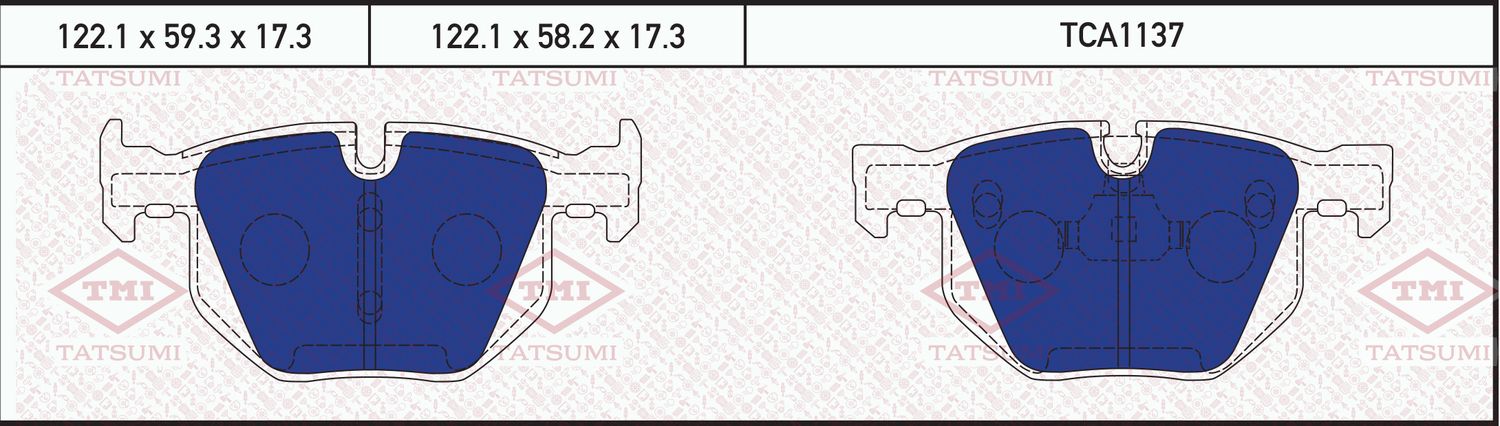 Колодки тормозные BMW 5 (E60) 03- задн. (Tatsumi). Артикул TCA1137
