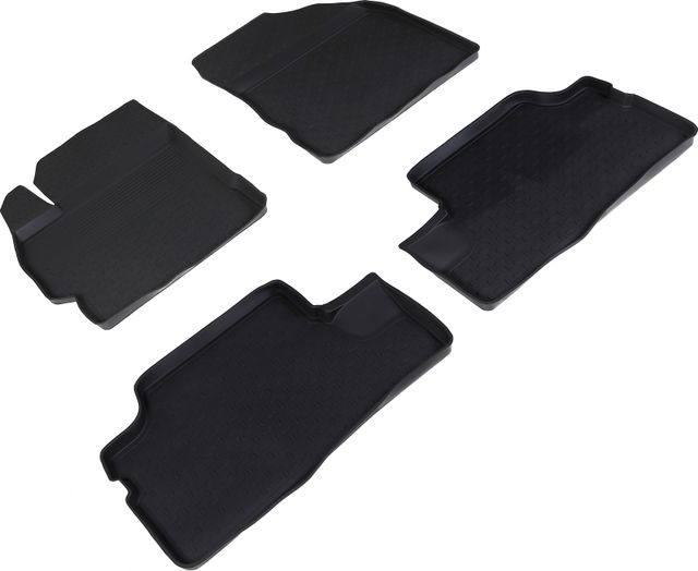 Коврики резиновые Seintex с высоким бортиком для салона Toyota Corolla E150 2007-2013. Артикул 01030