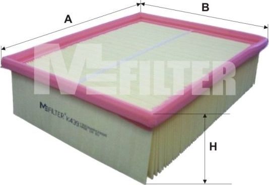 Воздушный фильтр MFilter для Audi A4 I (B5) 1997-2001. Артикул K 439