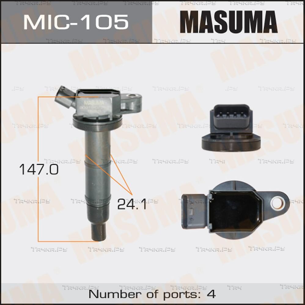 Катушка зажигания Masuma для Toyota Matrix II (E140) 2008-2014. Артикул MIC-105