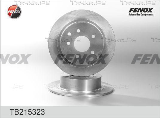 Тормозной диск Fenox задний для Nissan Juke I 2010-2019. Артикул TB215323