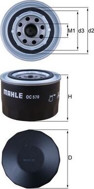 Масляный фильтр Mahle. Артикул OC 570