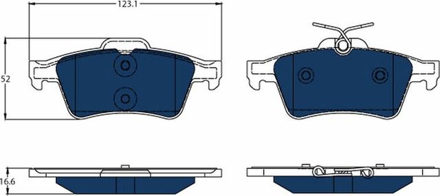 Тормозные колодки TRW ELECTRIC BLUE. Артикул GDB1621BTE