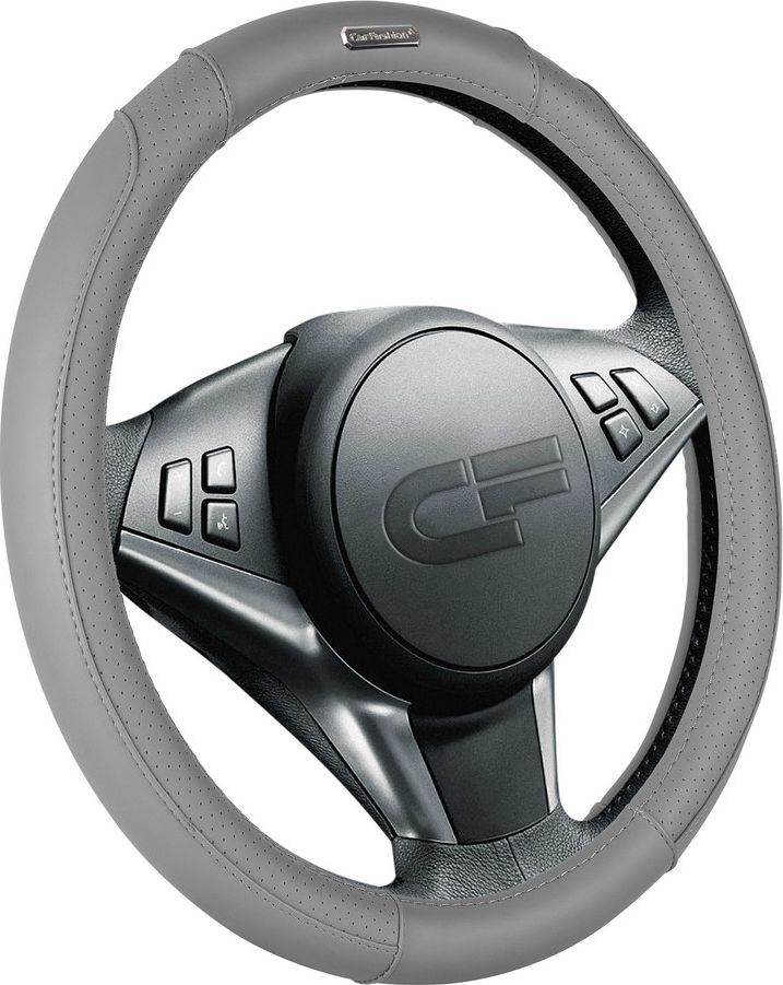 Оплётка на руль CarFashion Goa (размер M, экокожа, цвет СЕРЫЙ/СЕРЫЙ/СЕРЫЙ). Артикул 31319