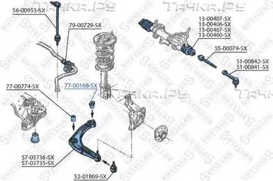 Сайлентблок переднего рычага подвески Stellox. Артикул 77-00168-SX