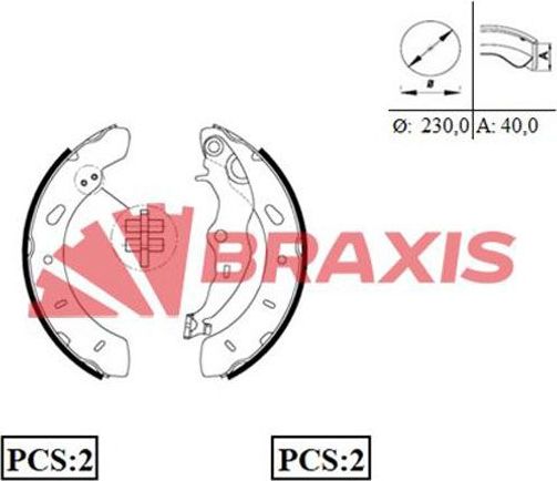 Тормозные колодки Braxis. Артикул AC0089