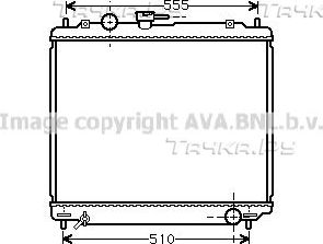 Радиатор охлаждения двигателя AVA. Артикул MT2109