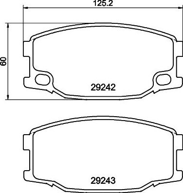 Тормозные колодки Nisshinbo Strong Ceramic передние/задние для Mitsubishi Canter VI (FE5, FE6) 1996-2026. Артикул NP3024SC