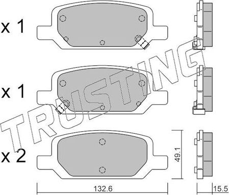 Тормозные колодки Trusting. Артикул 1278.0