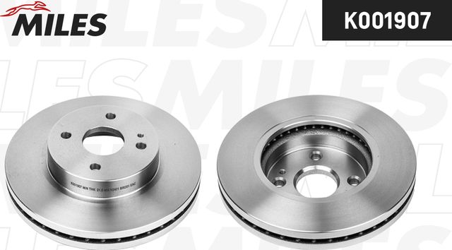 Тормозной диск Miles передний для Mazda MX-5 IV (ND) 2015-2026. Артикул K001907