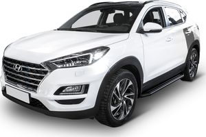 Пороги алюминиевые Rival Premium-Black для Hyundai Tucson III рестайлинг 2018-2026. Артикул A173ALB.2309.2