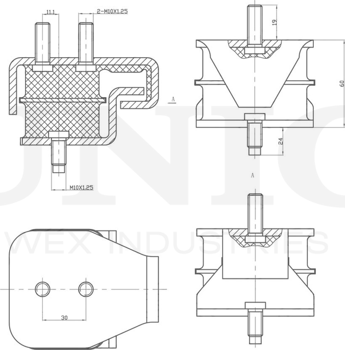 Опора двигателя (Unio). Артикул RMP-15091