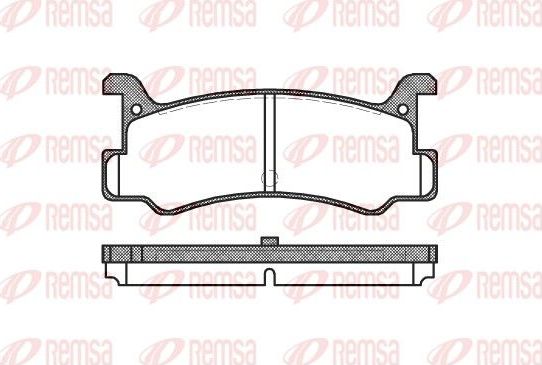 Тормозные колодки Remsa задние для Mazda 323 II (BD) 1986-1987. Артикул 0213.00