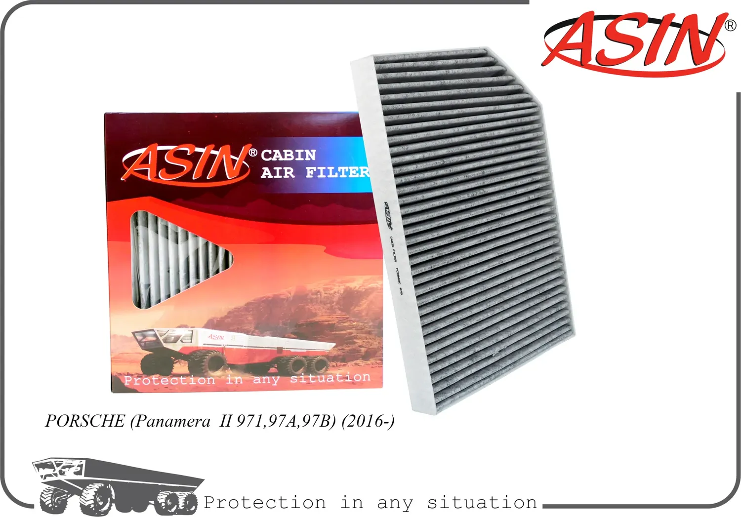 Фильтр салонный (угольный) (Asin). Артикул ASINFC2863C