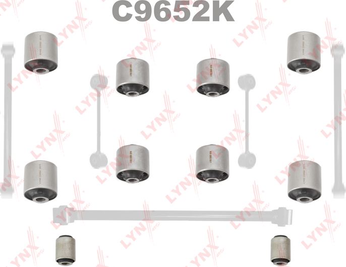 Сайлентблок заднего рычага подвески LYNXauto KIT. Артикул C9652K
