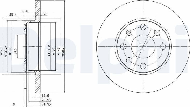 Тормозной диск Delphi. Артикул BG2148