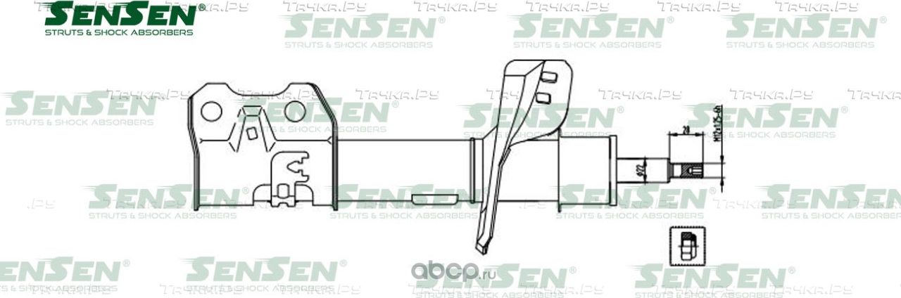 АМОРТ. ПЕРЕД. ЛЕВ. HONDA CR-V III (RE) CR-V MK III (RE) 2.0-2.4(2.4)/Б (Sensen). Артикул 42141394