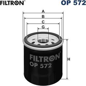 Масляный фильтр Filtron для Geely MK I 2005-2015. Артикул OP 572