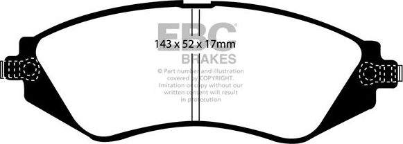Тормозные колодки EBC Brakes передние для Daewoo Lacetti 2004-2010. Артикул DP1196