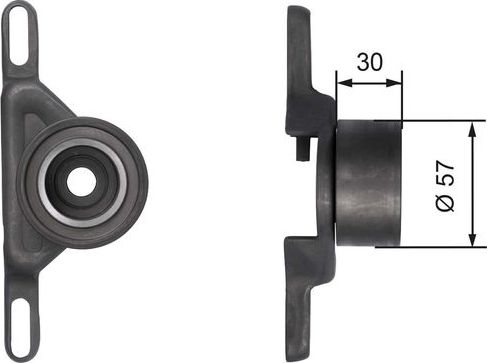 Натяжной ролик (натяжитель) ремня ГРМ Gates PowerGrip® для Ford Fiesta II 1983-1989. Артикул T41147