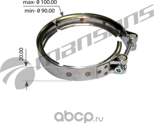 Хомут интеркулера (Mansons). Артикул 100.664