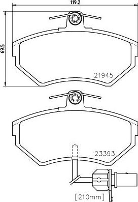 Тормозные колодки Mintex передние для Audi A4 II (B6) 2000-2004. Артикул MDB2075
