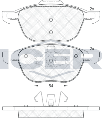Тормозные колодки Icer передние для Volvo S40 II 2004-2012. Артикул 181617