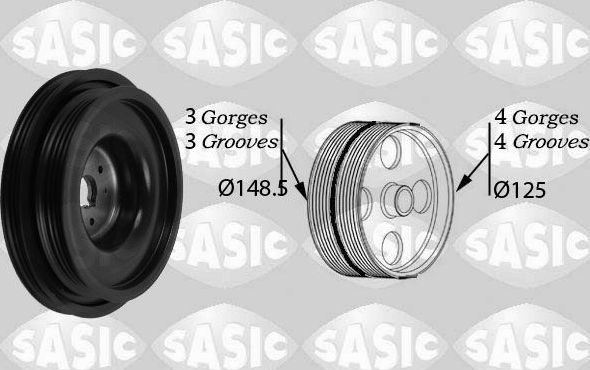 Шкив коленвала Sasic для Renault Twingo I 2001-2012. Артикул 2154026