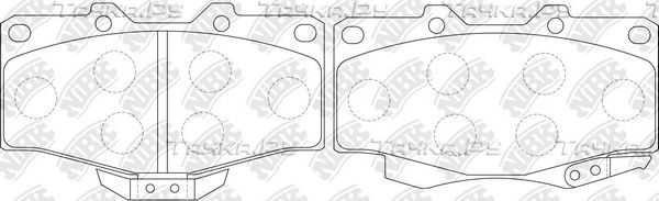 Тормозные колодки NiBK передние для Toyota 4Runner III 1995-2002. Артикул PN1387