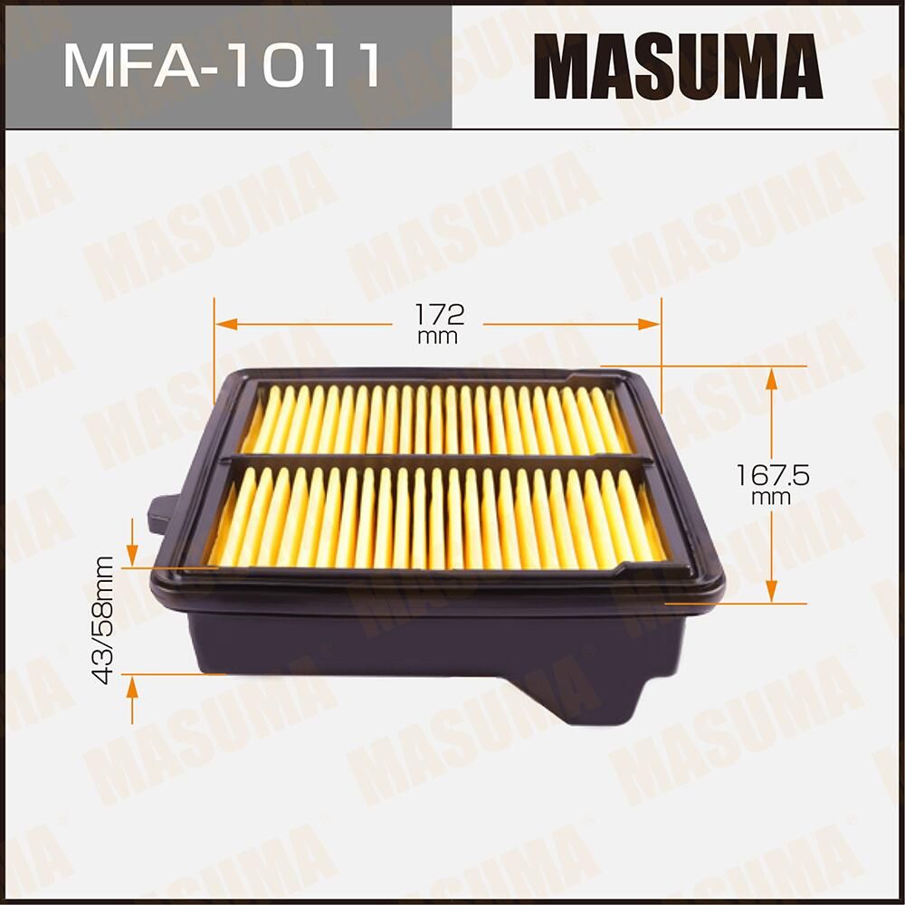 Воздушный фильтр Masuma. Артикул MFA-1011
