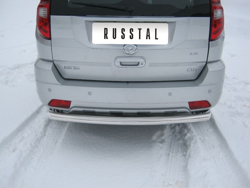 Защита RusStal заднего бампера d63 (дуга) для Great Wall Hover H3 2011-2014. Артикул GH3Z-000304