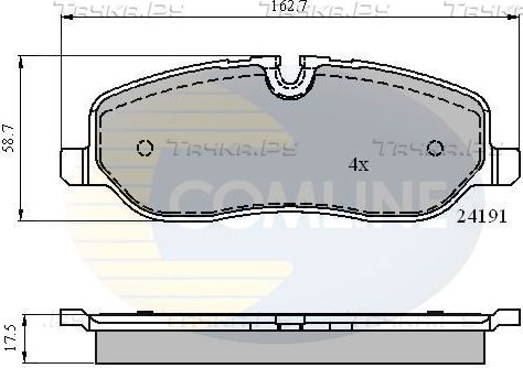 Тормозные колодки Comline Comline передние для Land Rover Discovery III 2004-2009. Артикул CBP01533