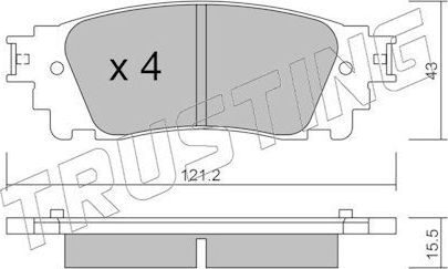 Тормозные колодки Trusting. Артикул 1065.0