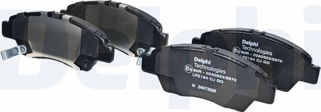Тормозные колодки Delphi для Honda Insight II 2009-2014. Артикул LP2194