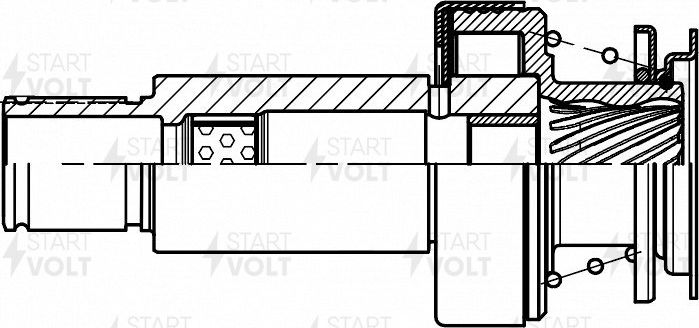Бендикс стартера StartVOLT. Артикул VCS 1805