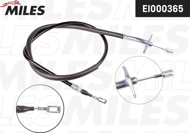 Трос ручника (тросик ручного тормоза) Miles задний правый для Volkswagen LT II 1996-2006. Артикул EI000365
