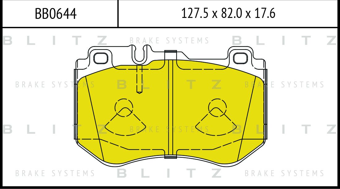 Колодки тормозные дисковые передние (Blitz). Артикул BB0644