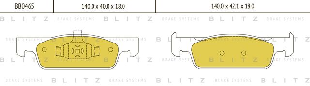 Колодки тормозные дисковые передние Renault Clio IV/Logan II/Sandero II 2012 (Blitz). Артикул BB0465