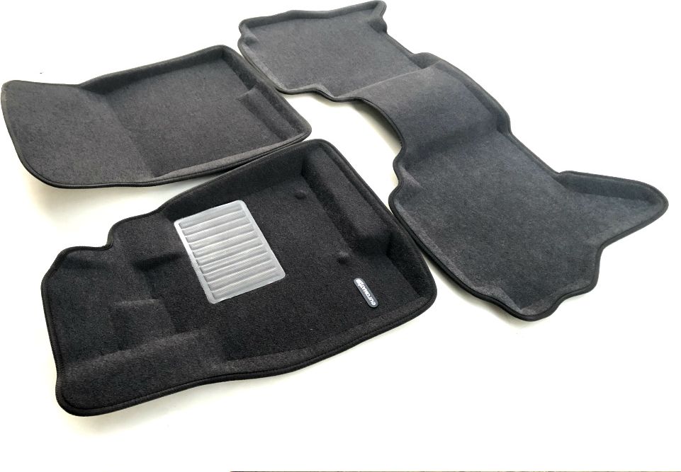 Коврики текстильные Euromat 3D Business для салона Mitsubishi Pajero IV 2006-2026 Темно-серые. Артикул EMC3D-003610G