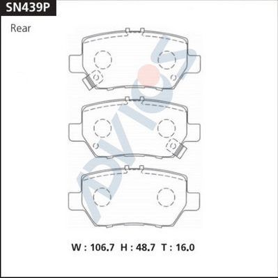 Тормозные колодки Advics. Артикул SN439P