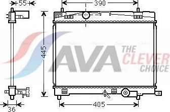 Радиатор охлаждения двигателя AVA ** CLEVER FIT **. Артикул TO2716