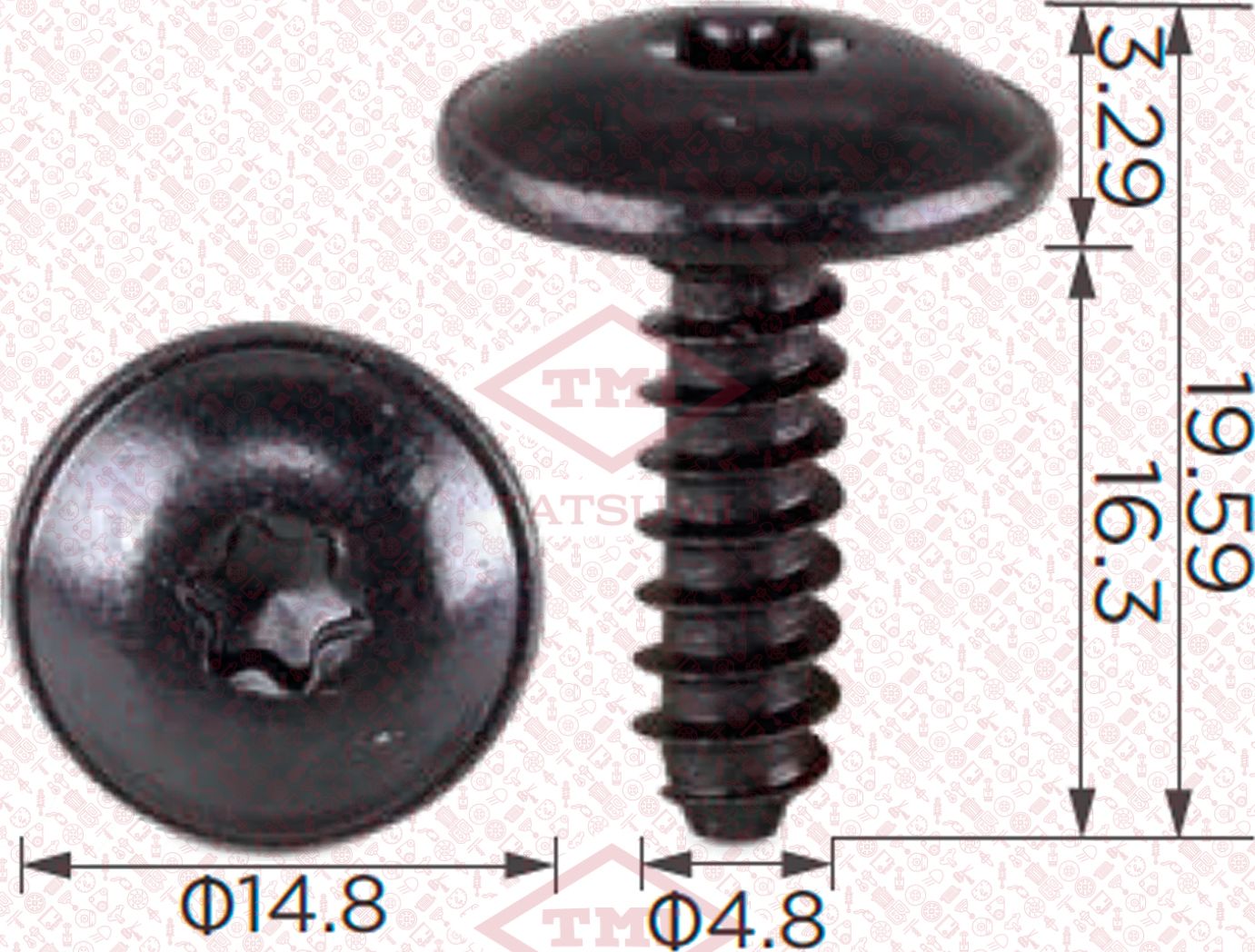 Клипса крепежная (Tatsumi). Артикул TJB1799