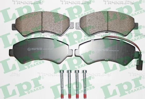 Тормозные колодки LPR передние для Citroen Jumper II 2006-2026. Артикул 05P1288